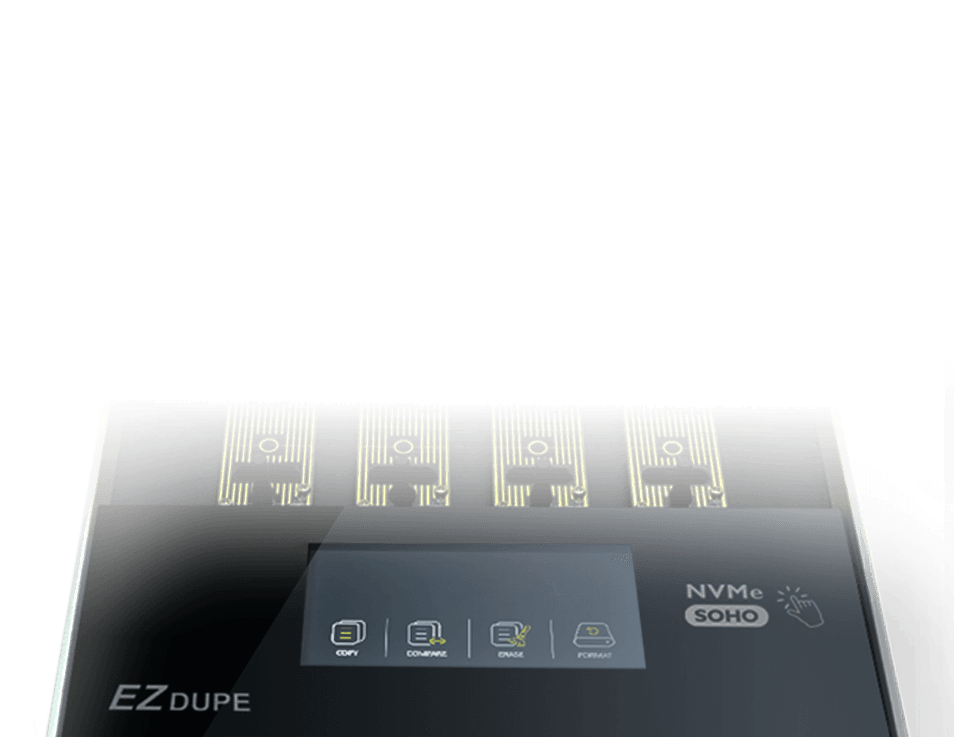 4 equipped functions for SSD cards: clone, compare, erase and format